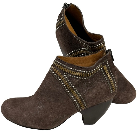 Calleen Cordero Metallic Brown Handcrafted SOMBRA Ankle Boots 9.5 - Picture 2 of 12